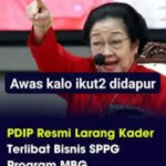 Kader PDI Perjuangan Dilarang Terlibat atau Memiliki Dapur MBG
