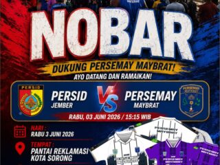  Meriahkan Bulan Bung Karno! PDI Perjuangan PBD Gelar NOBAR Liga 4 Nasional, Dukung Persemay Maybrat Jual Jersey.